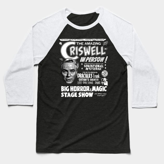 The Amazing Criswell ... in Person! Baseball T-Shirt by UnlovelyFrankenstein